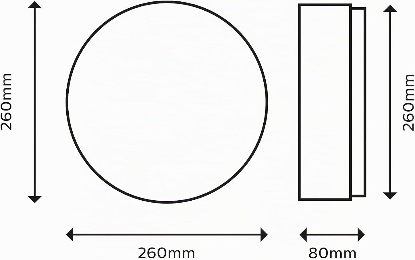Lighting Plafonnier LED Shan 12W Avec Détecteur De Mouvement, Éclairage Blanc Froid 4000K, Blanc