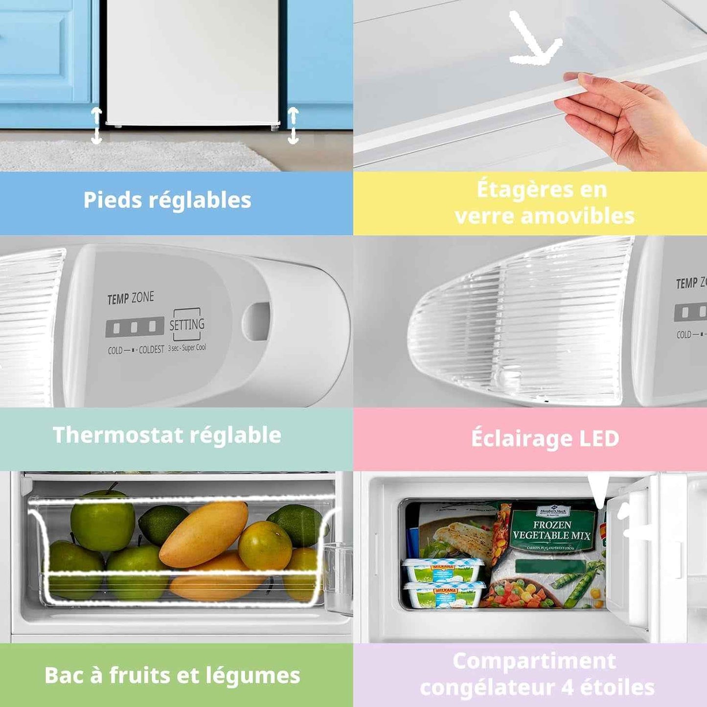 113L Petit Frigo, Réfrigérateur Congelateur Avec Tiroir, Blanc | Combiné Compact, Inverter 35Db, Congélateur 4 Étoiles, Parfait Pour Studio, Chambre Ou Bureau