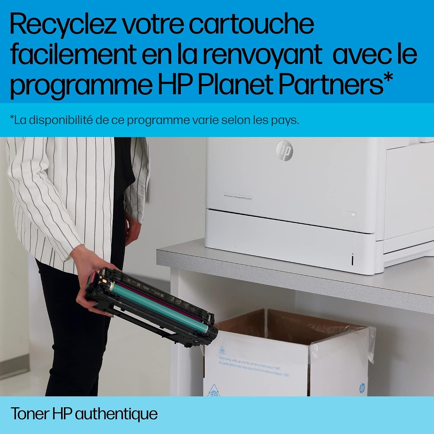 203X CF540X, Cartouche Toner Originale De 3200 Pages, Compatible Avec Les Imprimantes  Color Laserjet Pro M254, MFP M280, MFP M281, Noir