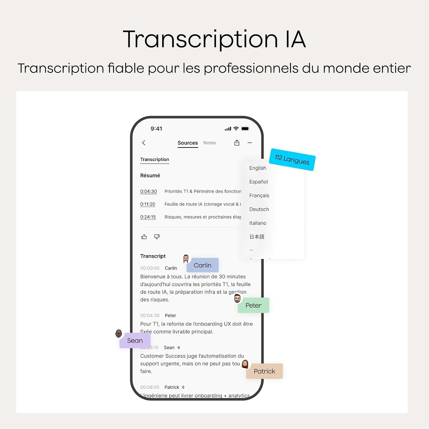 Note Pro Enregistreur Vocal IA Dictaphone Avec Transcription Argent | RéSumé IA Saisie Multimodale Jusqu’À 50H D’Enregistrement Teams ConçU Pour ConféRences RéUnions Appels ÉTui Inclus