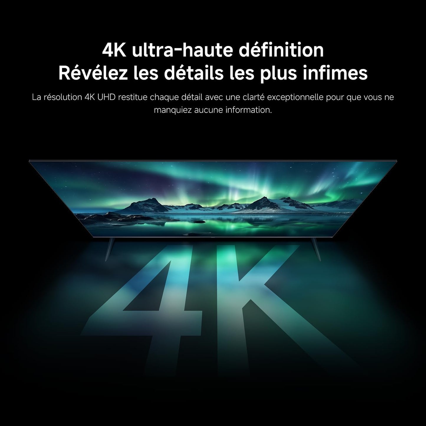 XIAOMI TV F Pro 50, 127 Cm (50 Pouces), 4K UHD QLED, Smart TV, Fire OS8, Contrôle Vocal Alexa, HDR10, 60Hz Avec 120Hz Game Boost Mode, MEMC, 2Go+32Go, Compatible Avec Apple Airplay
