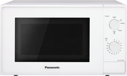 NN-E20JWMEPG Four À Micro-Ondes Avec Plateau Tournant En Verre, 20L, 800W, Décongélation, 5 Niveaux De Puissance, Minuterie, Blanc