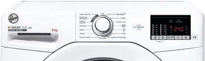 H3W 492DE-11 H-WASH 300 LITE Machine À Laver 9 Kg, 1400 Tours, Connectivité NFC, Charge Avant, Libre Installation, 60 X 52 X 85 Cm, Blanc, Classe D