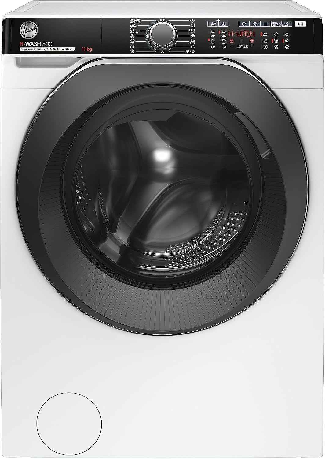 H-WASH 500 HWP 411AMBC/1-S Machine À Laver, Classe D'Efficacité Énergétique A, Capacité 11 Kg, Moteur Eco-Power Inverter, Système Power Care, Système Activesteam/Hon, Wi-Fi + Bluetooth