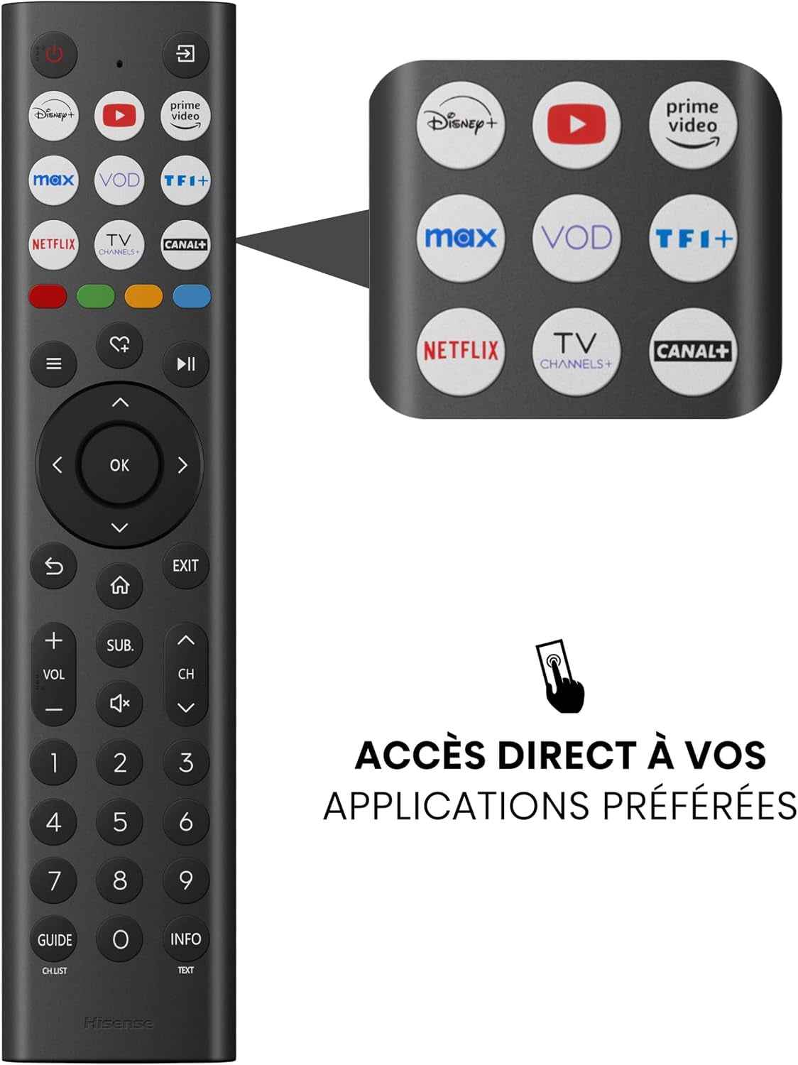 Hisense Téléviseur Connecté 40 Pouces 40A4Q - Full HD 60Hz, Mode Sport IA, Dolby Audio, VIDAA OS Avec Youtube, Netflix, Canal + (Modèle 2025)