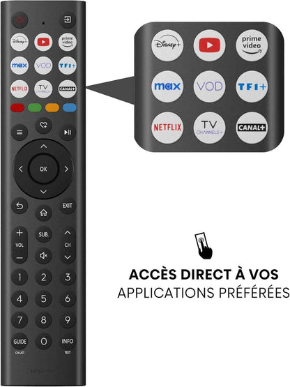 Hisense Téléviseur Connecté 40 Pouces 40A4Q - Full HD 60Hz, Mode Sport IA, Dolby Audio, VIDAA OS Avec Youtube, Netflix, Canal + (Modèle 2025)