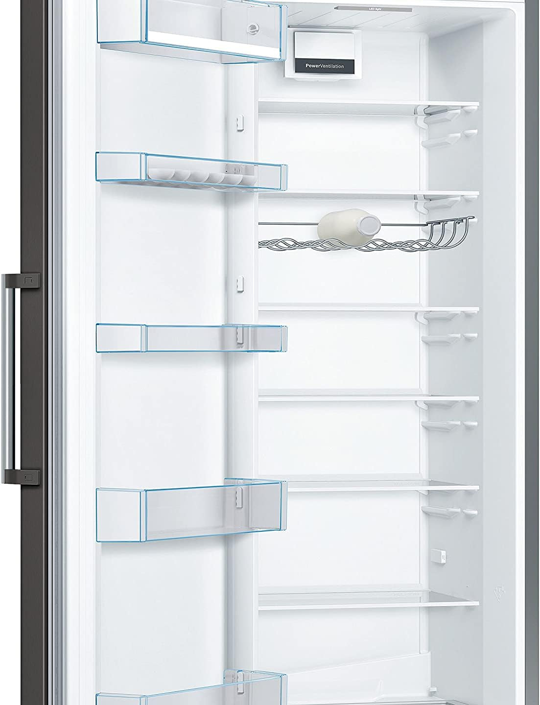 Serie 4 KSV36VXEP Réfrigérateur Autoportante 346 L E Noir, Acier Inoxydable