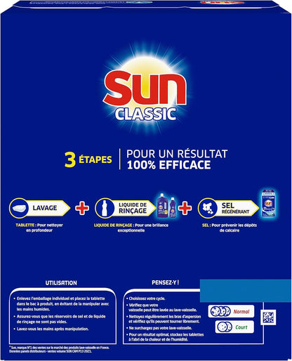 Pastilles Lave-Vaisselle Classic, 160 Tablettes, Efficace Même Pendant Les Cycles Courts Et À Basse Température, Produit Fabriqué En France