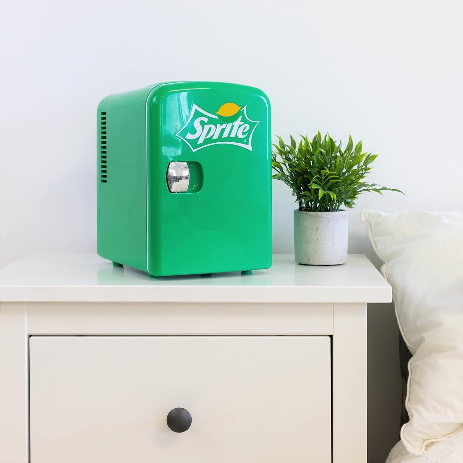 Koolatron Sprite Mini Fridge 4 Liter/6 Can Portable Fridge/Mini Cooler for Food, Beverages, Skincare -Use at Home, Office, Dorm, Car, Boat-Ac & DC Plugs Included, Green