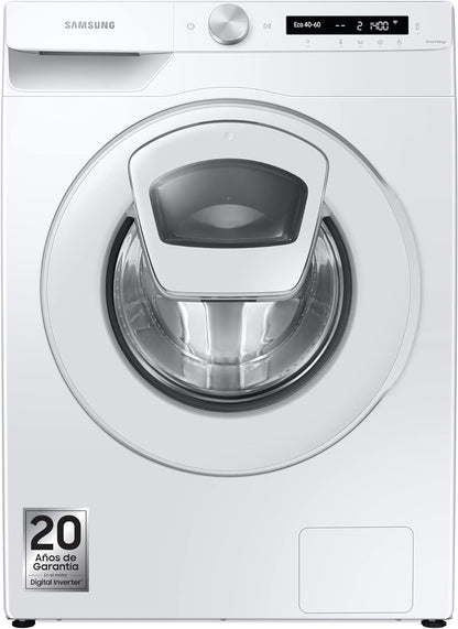 WW90T554DTW/S3 Lave-Linge - Addwash™, Série 5, 9 Kg, Blanc, Technologie Ecobubble™, Intelligence Artificielle, Classe A