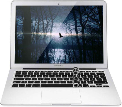 Protection Pour Clavier Compatible Avec Apple Macbook Air 13''/Pro Retina 13''/15'' (Jusqu'À Mi-2016) - Protection Clavier Ordinateur AZERTY (FR) En Silicone - Noir