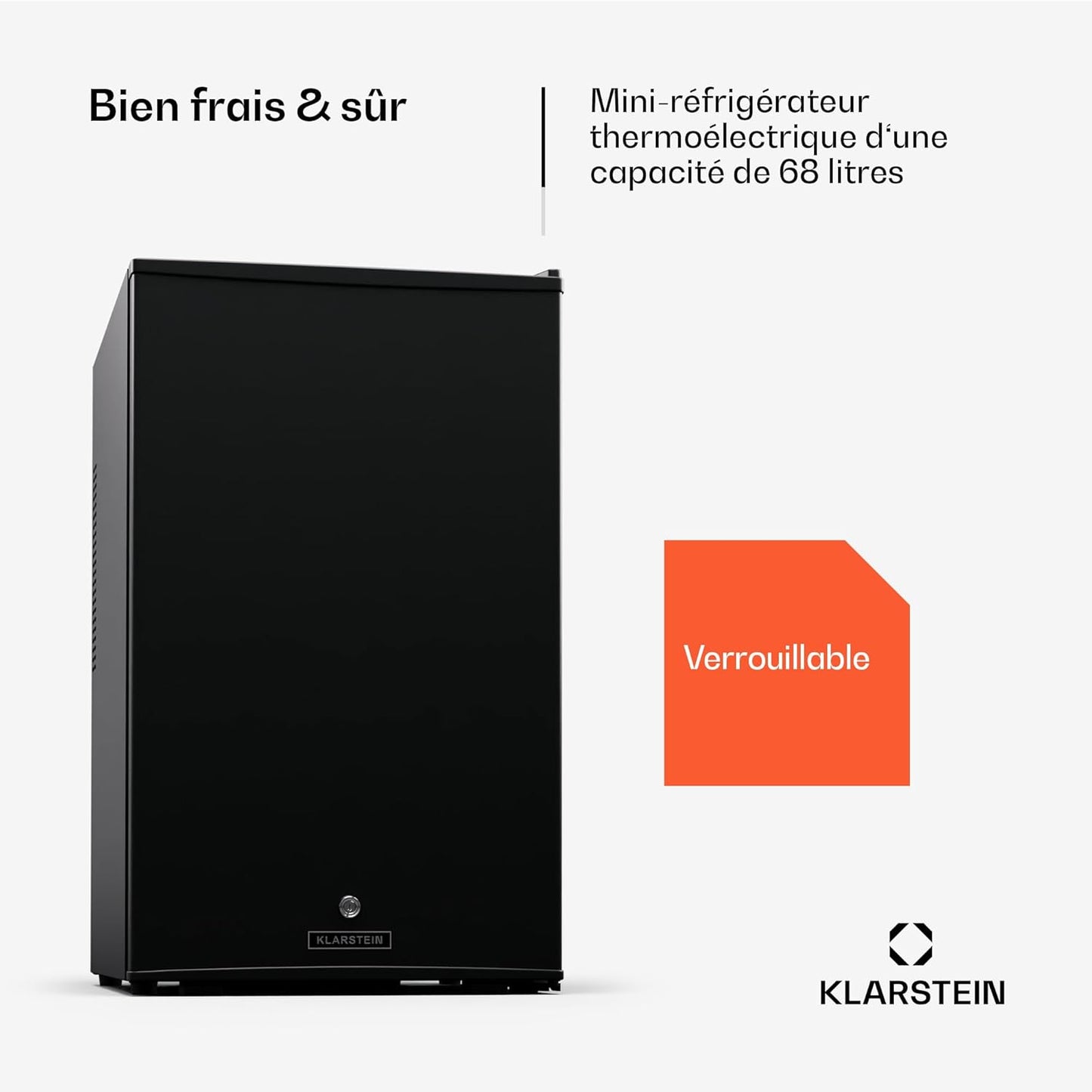 Mini Frigo Et Congelateur De Chambre De 68L, Snacks, Boissons, Petit Frigo Top Silencieux, Mini Bar, Petit Réfrigérateur Camping, Mini Frigo Cosmetique, Refrigerateur Avec Étagères Réglables