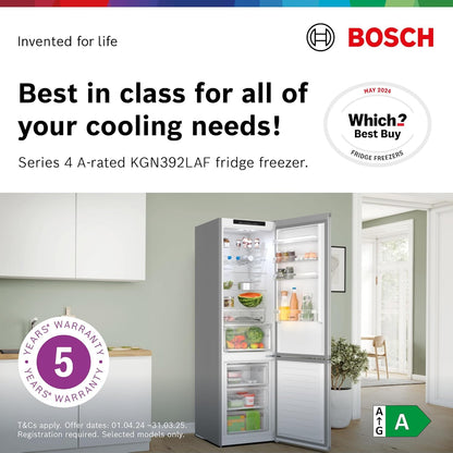 Série 4 KGN392LAF 70/30 Réfrigérateur Congélateur Acier Inoxydable Classe A