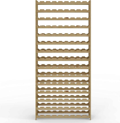 Série RW Étagère À Vin En Bois Pour Bouteilles, Anthracite, Marron, Naturel, RW-3, 13-15 Couchés, Pour 91-135 Bouteilles, Vin, Porte-Bouteilles (Naturel, RW-3-135, 198 X 92 X 26,5, Pour 135