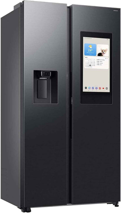 Samsung - Réfrigérateur-Congélateur Côte À Côte RS90F67BEFEF, Réfrigérateur Intelligent Avec Compartiment Congélateur, 178 Cm, 614 L, Acier Noir