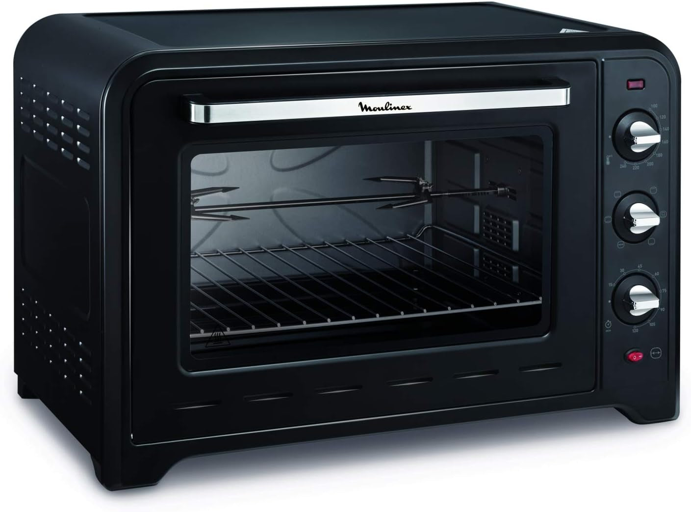 Four À Convection Électrique, 60 L, 2200 W, Thermostat Jusqu'À 240 Degrés, 7 Modes De Cuisson, Pain, Pizza, Tartes, Pâtisseries, Optimo, Noir YY2917FB