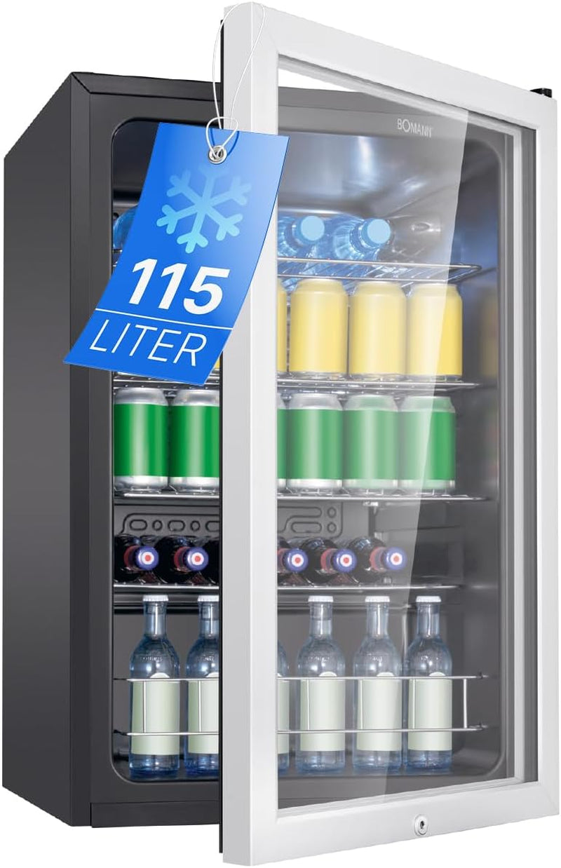 Bomann, Réfrigérateur Pour Boissons 115L, Eclairage Intérieur LED, KSG7288, Noir