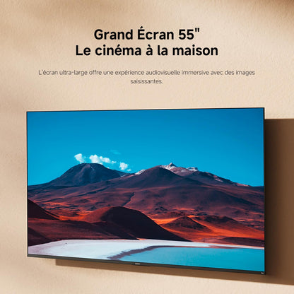 XIAOMI TV F 55, 140 Cm (55 Pouces), 4K UHD, Smart TV, Fire OS8, Contrôle Vocal Alexa, HDR10, MEMC, 60Hz Avec 120Hz Game Boost Mode, 2Go+32Go, Compatible Avec Apple Airplay