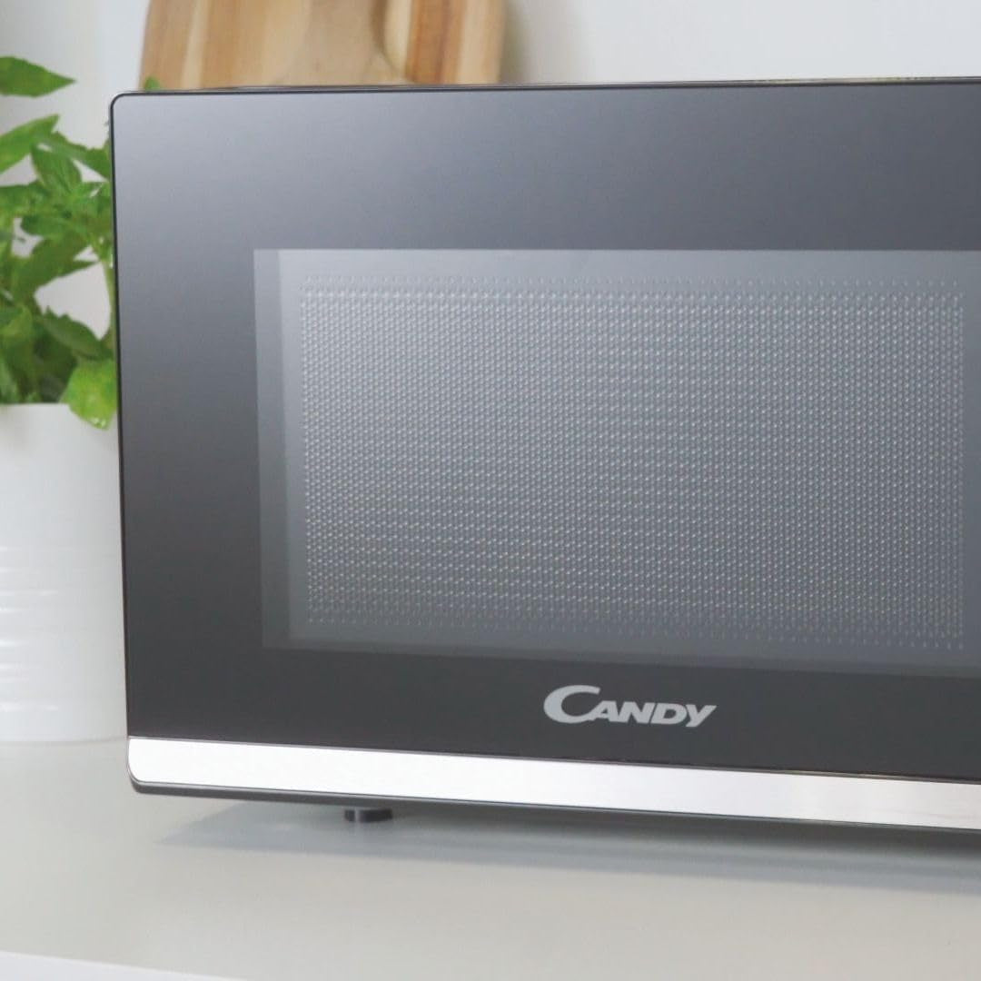 Moderna CMG20TNMB Four Micro-Ondes 700 W 20L , Fonction Gril, Fonction Décongélation, 20 Litres, Plateau Tournant 24,5Cm, Noir & Silver
