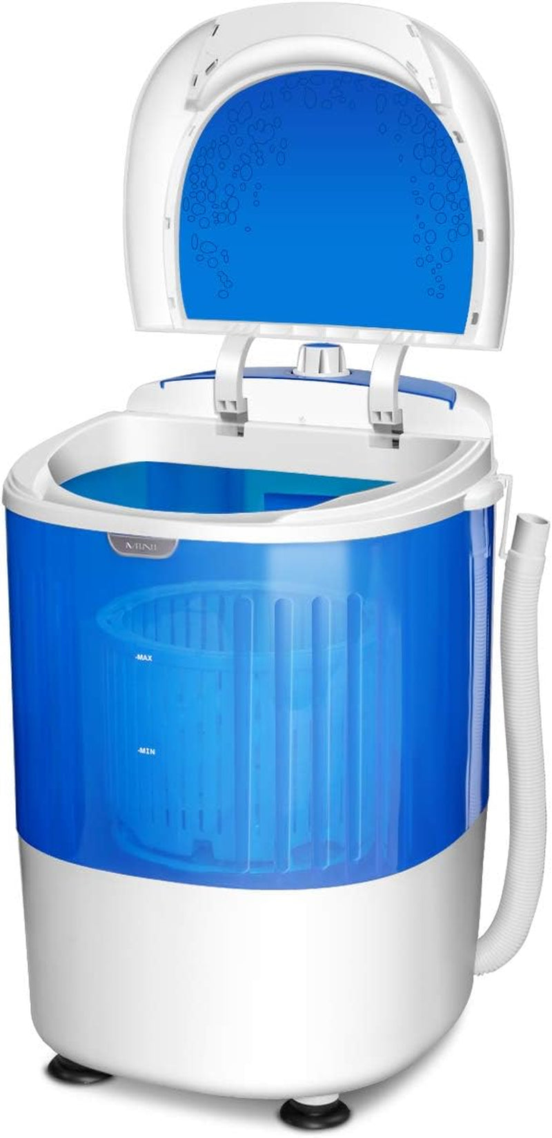 Mini Machine À Laver, Mini Lave-Linge Semi Automatique À Cuve Unique Charge 2 KG, 36X34X51CM, Bleu
