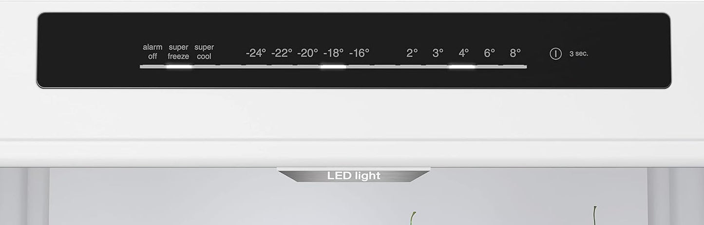 KGN39VXCT Série 4 Réfrigérateurs-Congélateurs 203 X 60 Cm 260 L + Congélateur 103 L Nofrost Ne Se Dégivre plus Longtemps, Vitafresh Éclairage LED Uniforme