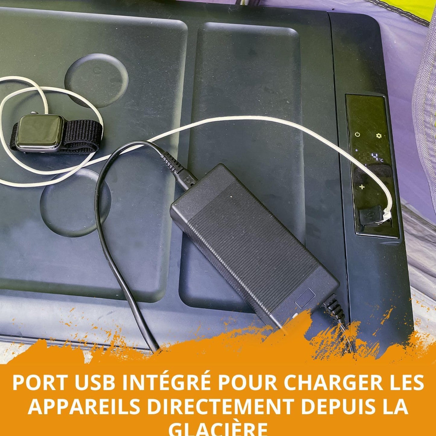 CROSS TOOLS ICEBOX 40 Glacière Électrique À Compresseur Pour Le Camping Et Les Voyages Avec Commande Par App Réfrigération À -20° C, 230 V/ 12 V/ 24 V Dimensions 65 X 37,5 X 42,7 Cm Couleur Argent