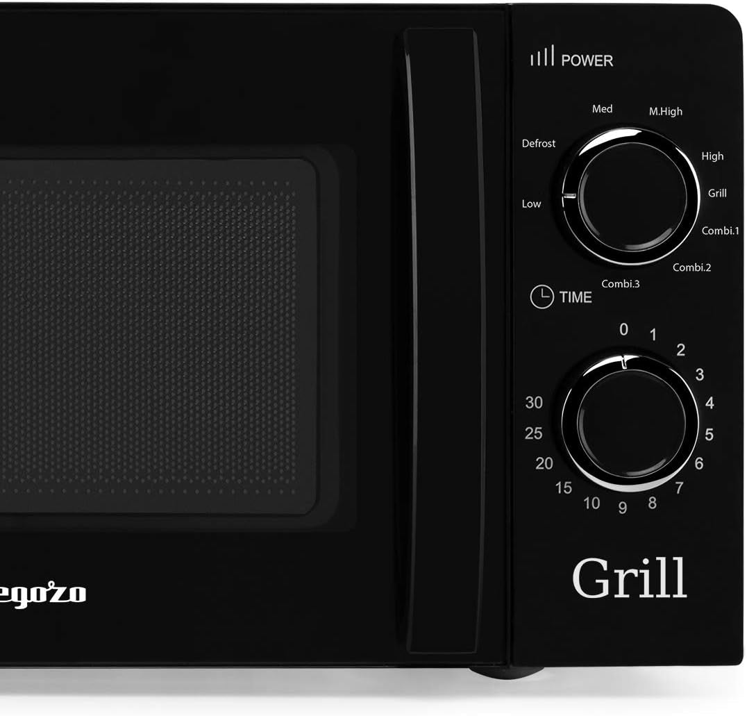 MIG 2131 - Four À Micro-Ondes Avec Grill, 20 L De Capacité, 5 Niveaux De Fonctionnement Et 3 Fonctions Combinées, Minuterie Jusqu’À 30 Min, 700 À 900 W, Noir