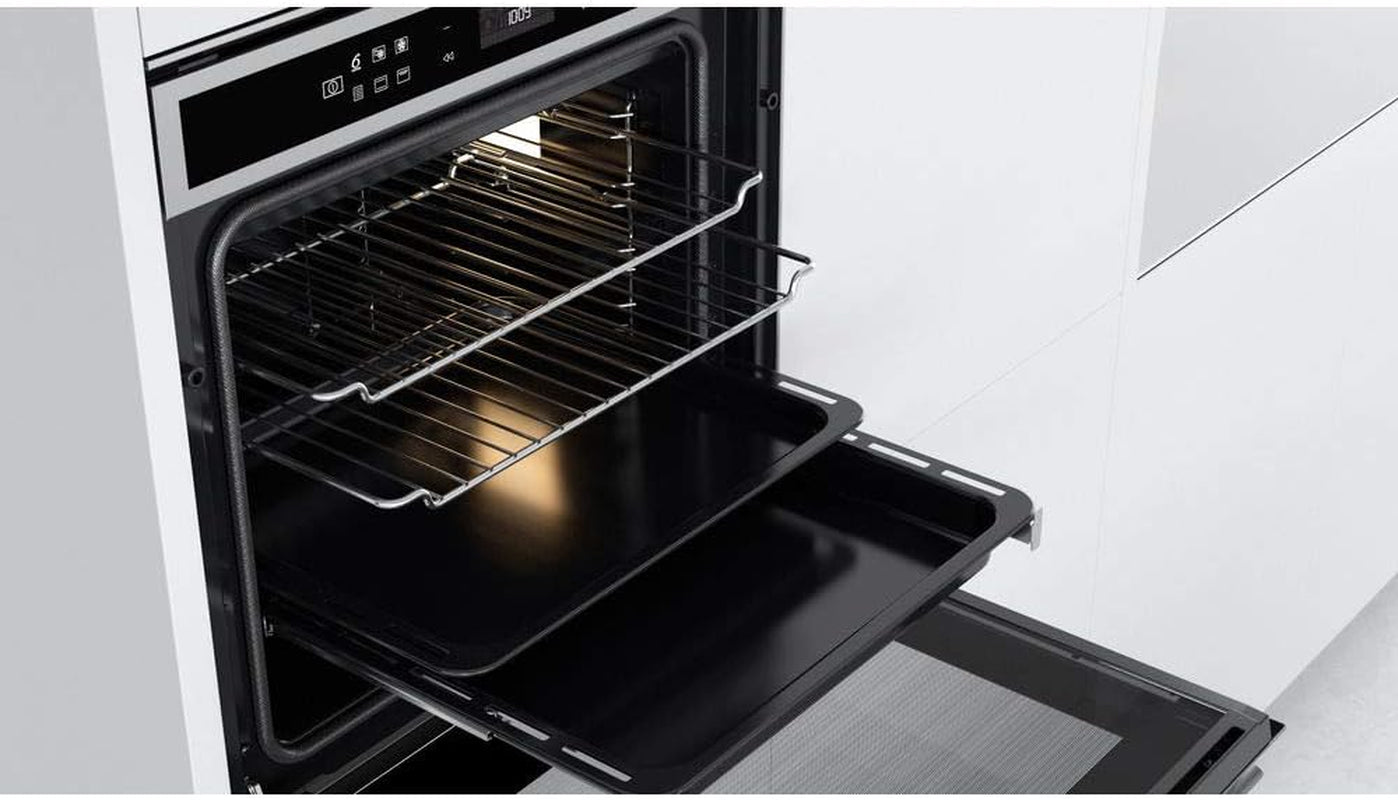 Four Encastrable Pyrolyse Whirlpool W6OS44PS1P - Chaleur Tournante Ou Pulsée / 73 Litres / Classe A+ / Inox / Rails Télescopiques / Injection De Vapeur