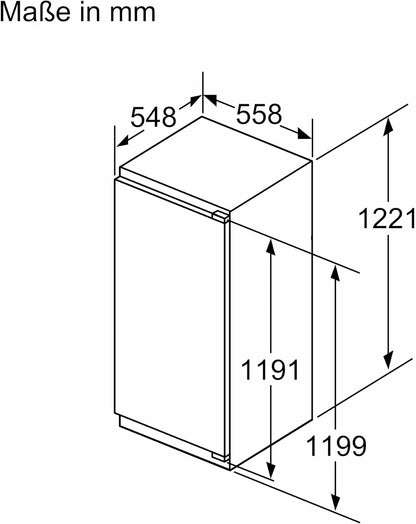 Iq500 KI42LADD1 Réfrigérateur Encastrable Avec Congélateur 122,5 X 56 Cm Charnière Plate Avec Entrée Souple
