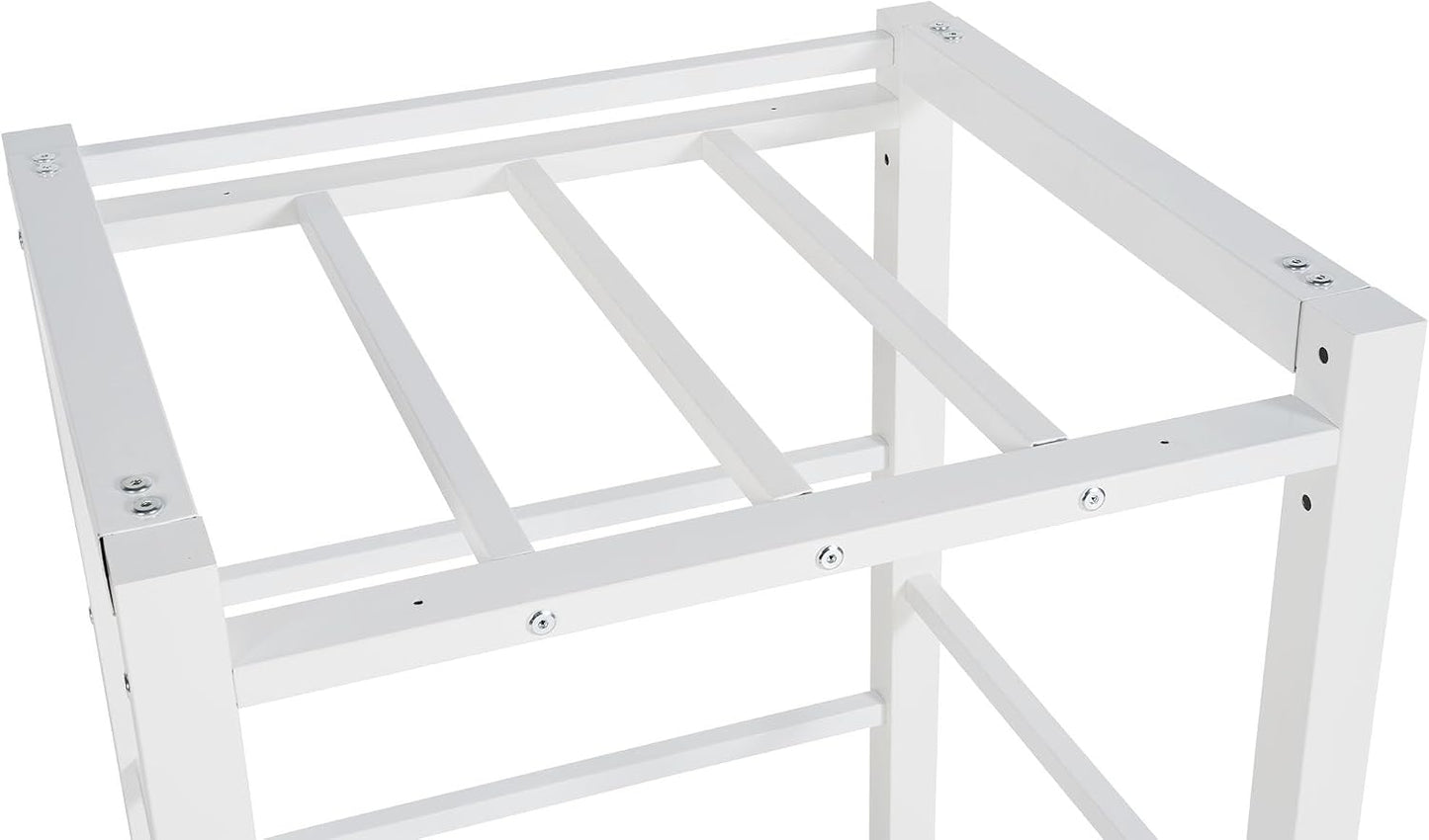 Etagère Pour Machine À Laver Medina I Pour Jusqu'À 2 Appareils Ménagers I Structure En Acier, Couleur:Blanc