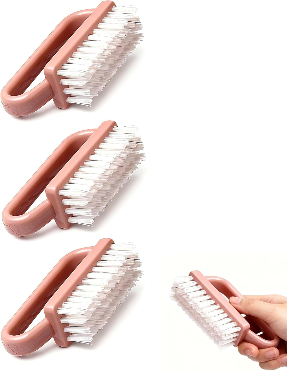 3 Pièces Brosse À Ongles, Poignée En Plastique Outil De Brosse De Nettoyage Des Ongles, Brosse a Ongles Main Pour Nettoyage Les Ongles Quotidien, Pinceau Nail Art(Pink) | Brosse a Ongles Main Pour Nettoyage Les Ongles Quotidien, Pinceau Nail Art(Pink)