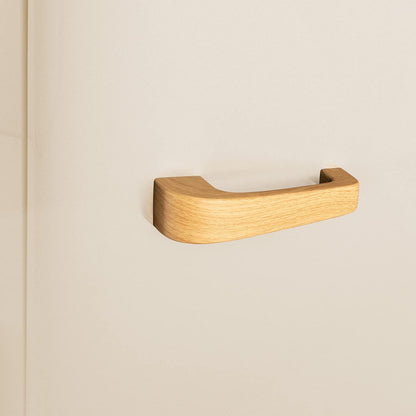 / RETRO FRIDGE 83.5 Wood/Réfrigérateur Blanc Cassé Avec Poignée Bois/Pratique Et Fonctionnel, Matériaux Résistants