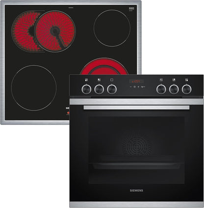 PQ211KA10 Iq300 Cuisinière Céramique (Contrôlée) - Largeur : 59,4 Cm - Four Propre Sans Effort Avec Aktiveclean - Cuisson À Air Chaud 3D - Cuisson Sur 3 Niveaux - 10 Programmes Automatiques