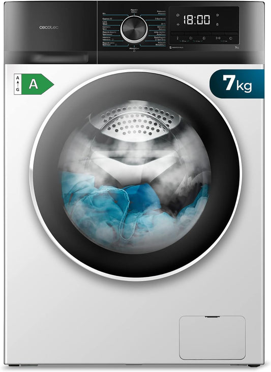 Lavadora 7 Kg Carga Frontal Bolero Dresscode 7500 Inverter A. 1850 W, 1400 Rpm, Motor Inverter Plus, Bajo Consumo, 16 Programas, Steammax, Delay Start, Blanco