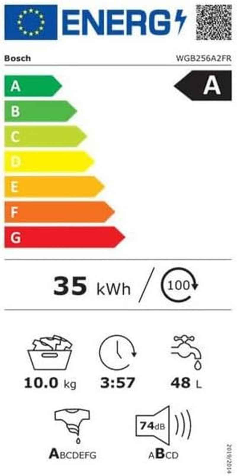 Bosch WGB256A2FR Série 8 - Lave-Linge, Pose-Libre, Dosage Automatique I-Dos | Blanc, 10 Kg, 1600 Trs/Min, Speedperfect, Activewater, Efficacité Énergétique a -30%, I-Dos Avec Scan De La Lessive