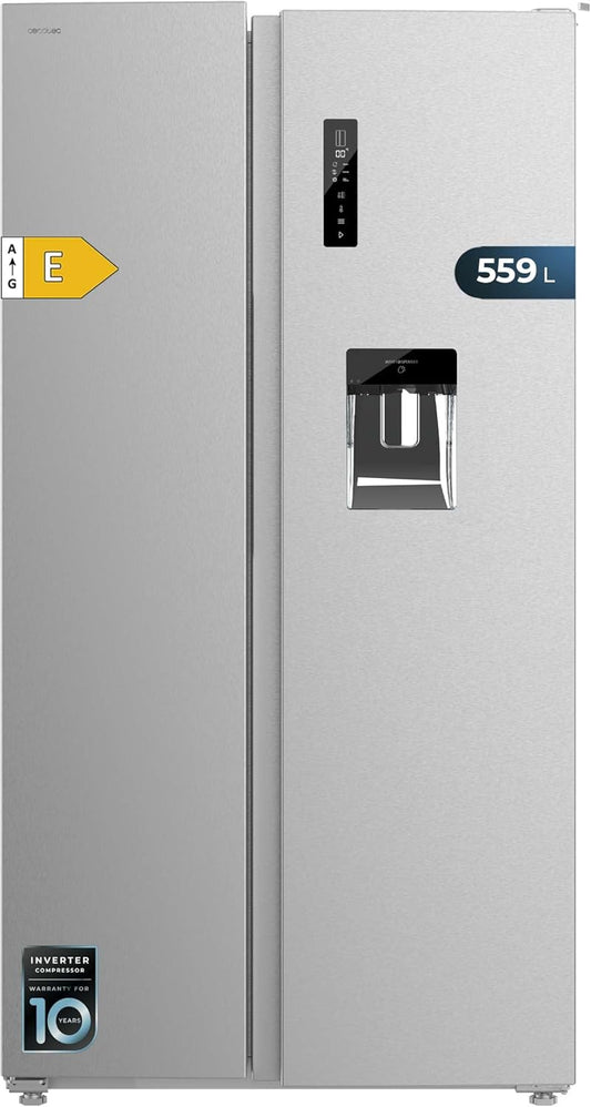 Bolero Refrigerator Coolmarket SBS 559 Inox E. 559 L, 177 Cm X 90 Cm, Class E, Multi Air Flow System, Total No Frost, Motor Inverter Plus.