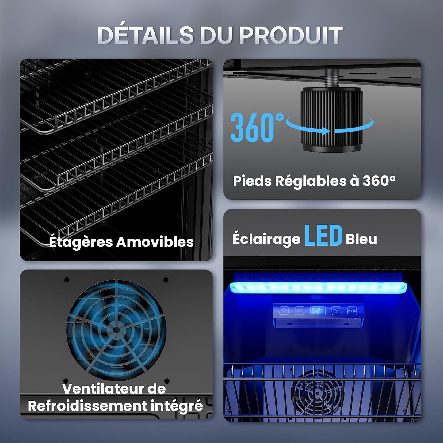 Réfrigérateur À Boissons 90 L Avec Porte Vitrée, Mini Frigo Pour 128 Canettes, Étagères Réglables Pour Bière, Vin Et Soda, Idéal Pour Maison, Bar, Bureau Ou Appartement