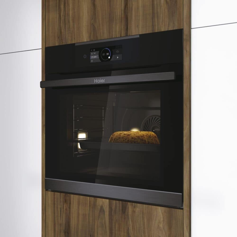I-TOUCH Série 4 HWO60SM5T9BHD Four Encastrable/Niche 60 Cm/Fonction Wi-Fi/Nettoyage À Pyrolyse / 14 Fonctions Noir