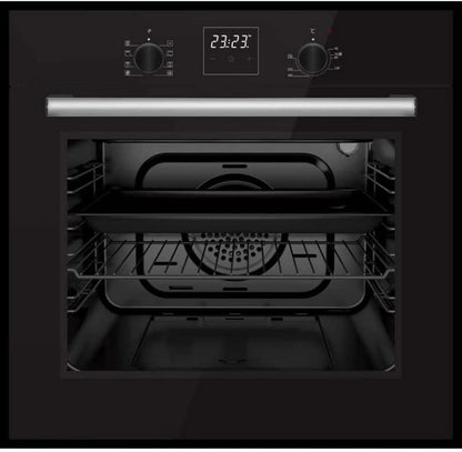 Bomann Four Encastrable Autark EBO 7906 - Avec Nettoyage Vapeur, Air Chaud 3D, Recirculation, Grill, Chaleur Haut/Bas, Contrôle Tactile, Écran LED, Minuterie, Sécurité Enfant - Noir