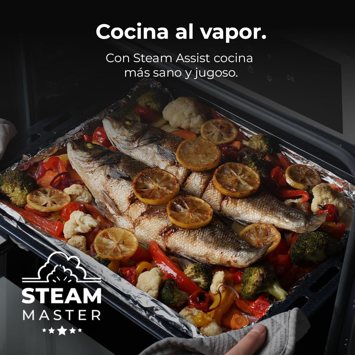 Four Encastrable Pyrolytique 60Cm Bolero Hexa P506000 Matt A+. 3400W, Capacité De 81L, 11 Fonctions Avec Airfryer Master, Pizza Master, 3D Cooking, Steam Base X2, Pyrolyse