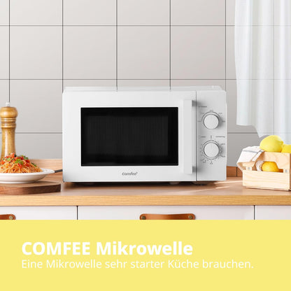 CMSN 20 Wh Micro-Ondes, 5 Niveaux De Puissance, Éclairage Intérieur, Dégivrage Facile, Easy Degivrage, Plateau Rotatif À 360 °, 20 L/700 W, Mécanique, Blanc