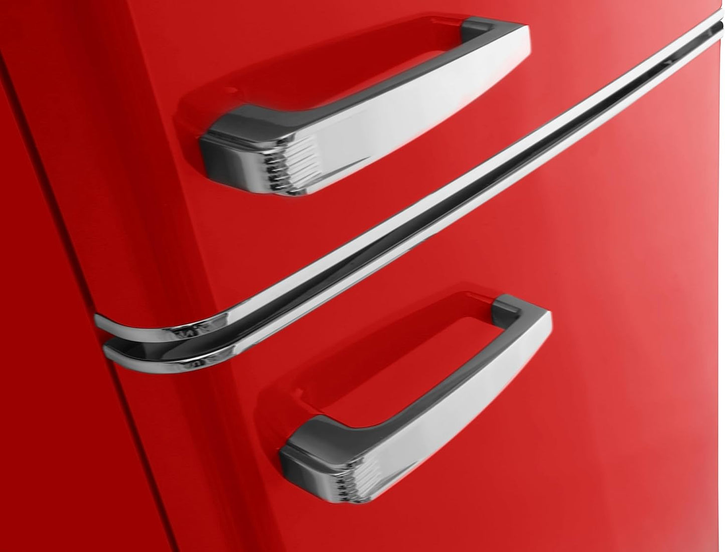 Amica KGCR 387100 R Réfrigérateur-Congélateur Autoportante 244 L Rouge
