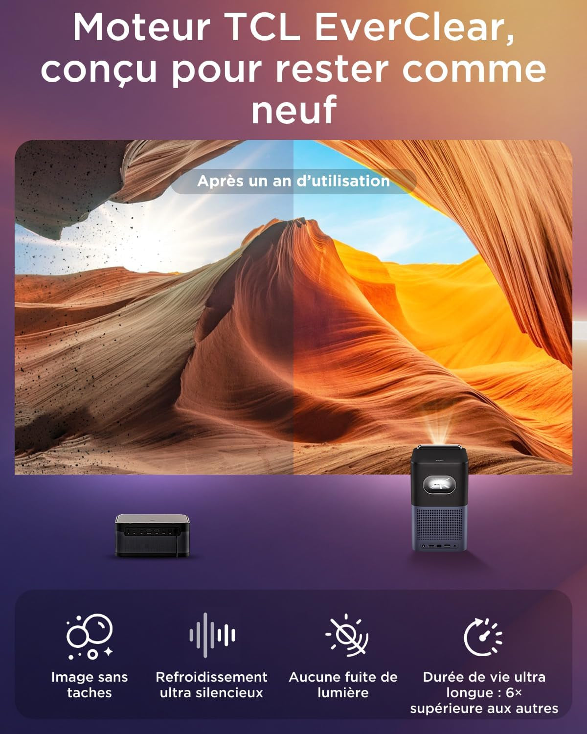A1S Vidéoprojecteur 4K Supporté, Projecteur Home Cinéma Natif 1080P, 600 ISO Lumens, Smart Google TV Intégrée, Auto Focus & Keystone, Wifi 5G, Bluetooth 5.1