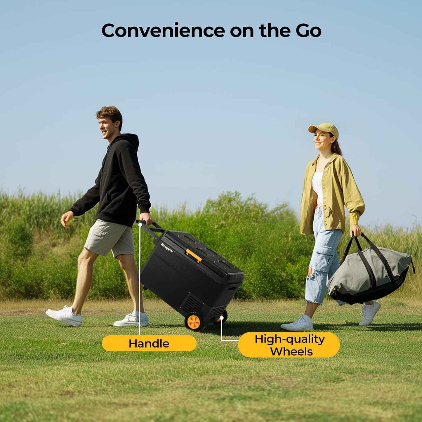 CRS 50L Glacière À Compresseur Avec Roues Poignée Étanchéité IPX4 Congélateur Réfrigérateur À Compression 12/24V 220V Pour Voiture Camping Voyage Bateau Contrôle APP -20℃~20°C