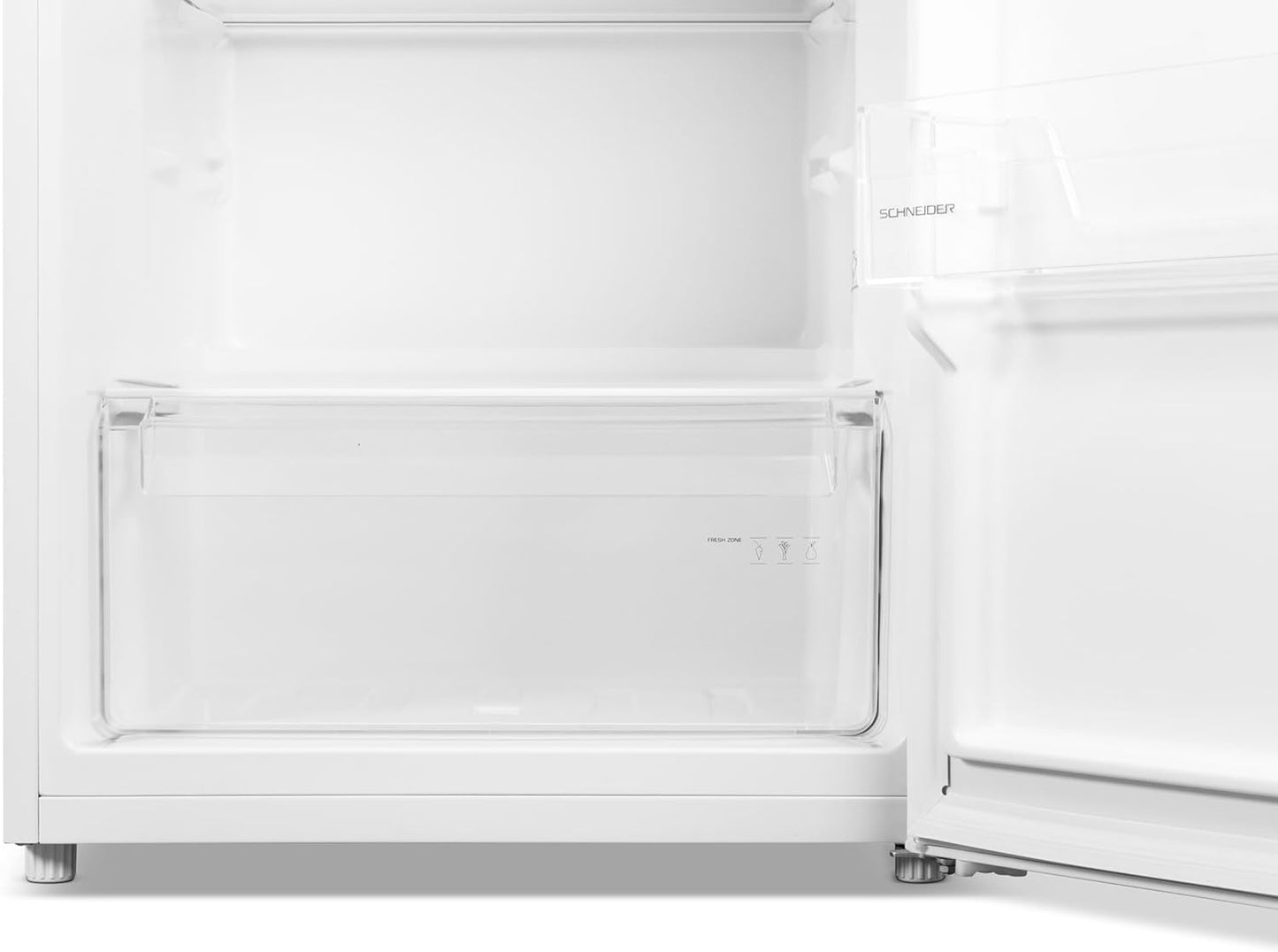 SCDD205W, Réfrigérateur Deux Portes, 206L(169+37), Froid Statique, Poignée Intégrée, 3 Clayettes Verre, 3 Balconnets, Thermostat Réglable, Portes Réversibles, Blanc