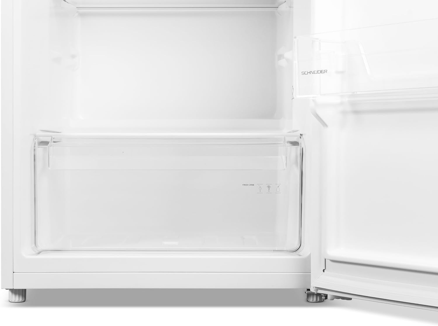 SCDD205W, Réfrigérateur Deux Portes, 206L(169+37), Froid Statique, Poignée Intégrée, 3 Clayettes Verre, 3 Balconnets, Thermostat Réglable, Portes Réversibles, Blanc