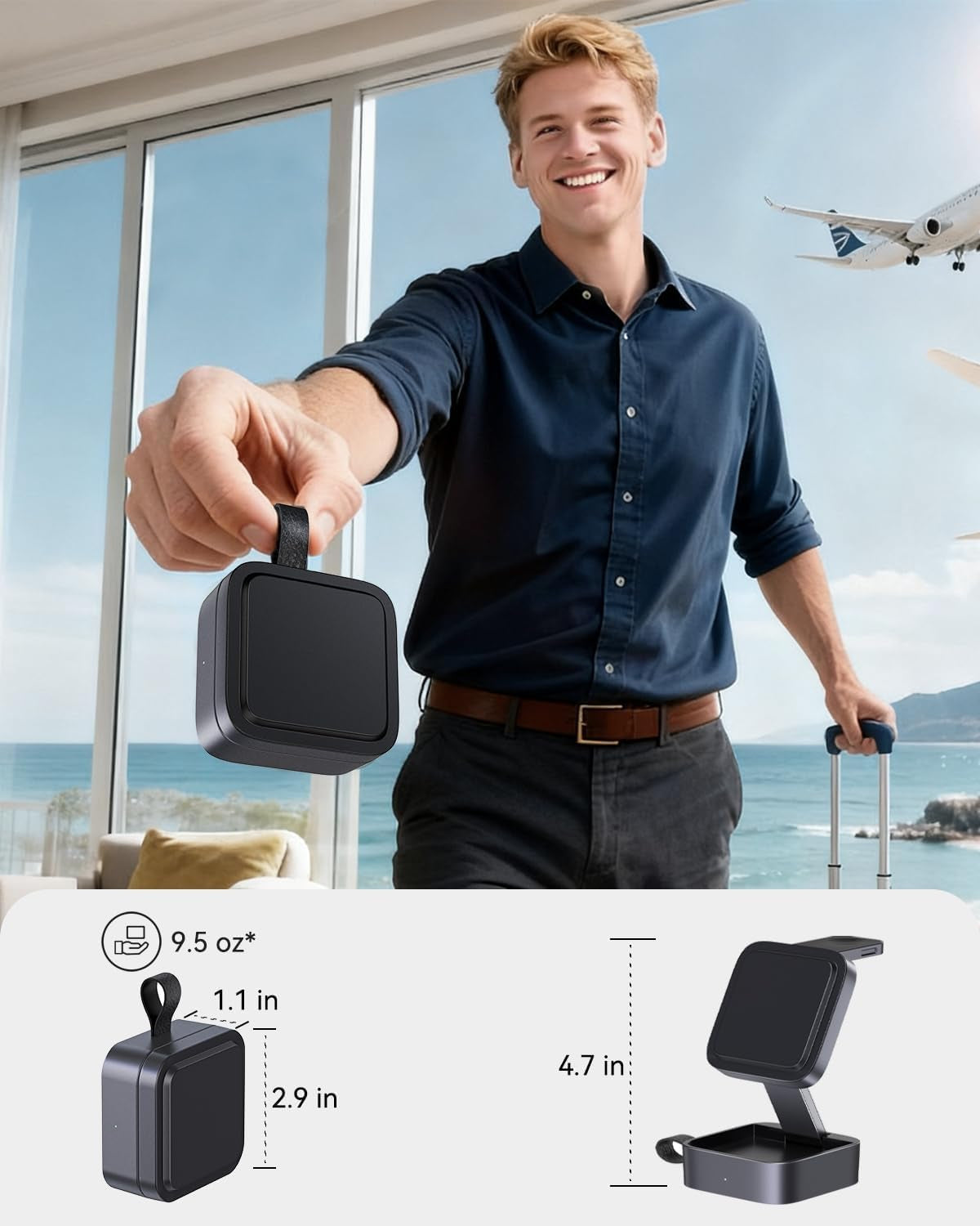 3-En-1 Station De Recharge Pour Apple, Magnétique Pliable Rapide Chargeur De Voyage Compatible Mag-Safe Pour Iphone 17E/17/16/15/14/13/12/Air Série, Apple Watch & Air-Pods Pro/4/3/2