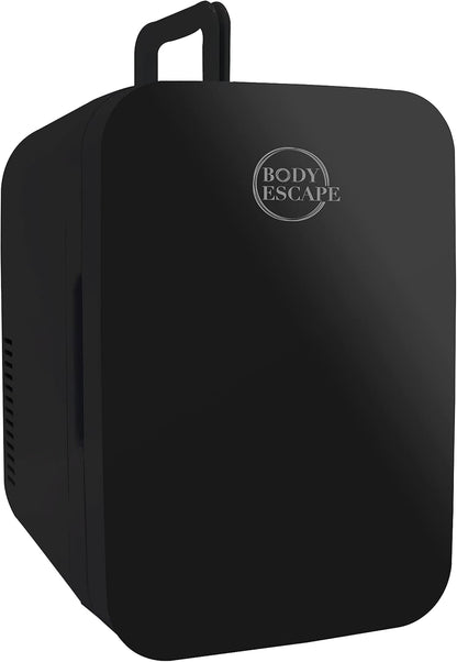 Body Escape Mini Réfrigérateur Pour Soins De La Peau Et Maquillage - Mini Réfrigérateurs Beauté À Porte En Verre - Réfrigérateur Portable, Compact, Et Silencieux Pour Le Maquillage - 6L - Noir