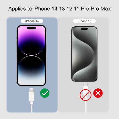 Chargeur Rapide Pour Iphone 14 13 12 11, Lot De 2 PD 3.0 Prise USB C Rose | Avec 2M Cable Lightning for Iphone 14/14Pro/13/13 Mini/13 Pro/13Pro Max/12/12Pro/12 Pro Max/11/11 Pro/ 11 Promax