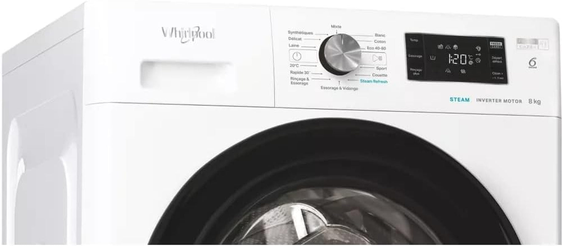 Lave-Linge Frontal 8Kg 1200 Tours/Min Blanc - FFB8258BVFR